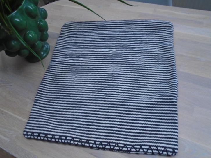 grote zwart creme kelim katoen gestreepte kussen hoes, 60x60, Huis en Inrichting, Woonaccessoires | Kussens, Zo goed als nieuw