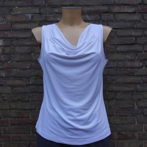 Calvin Klein Mouwloze top met col, maat M, Kleding | Dames, Tops, Zo goed als nieuw, Maat 38/40 (M), Wit, Zonder mouw, Verzenden