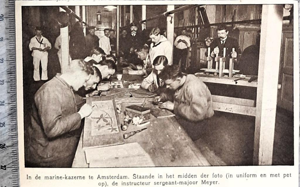 Marine 1916 ; vrije tijd in marine-kazerne Amsterdam, Verzenden, Voor 1940, Gebruikt, Overige onderwerpen