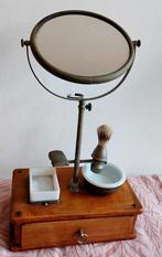 Scheerset vergrootspiegel  jaren 20 scheerstandaard, Antiek en Kunst, Ophalen, Rechthoekig, Minder dan 50 cm, Minder dan 100 cm