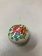 Vintage Keramische Knop Bloemmotief, Ophalen of Verzenden, Gebruikt