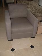 Gorinchem! Houston fauteuil lounge Premier bruin linnen, Ophalen, Gebruikt, 75 tot 100 cm, 75 tot 100 cm