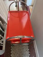 Vintage jaren zeventig serveerwagen trolley inklapbaar, Ophalen, Gebruikt, 60 cm of meer, Rechthoekig