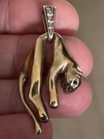 Grote Vintage vermeilhanger panter, Ophalen of Verzenden, Zo goed als nieuw, Goud, Overige materialen
