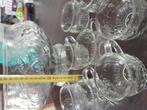 Vintage glazen bowl schaal met kopjes, Ophalen, Overige typen, Overige stijlen, Glas