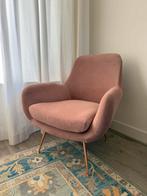 Suède fauteuil oudroze van Made, Huis en Inrichting, Fauteuils, Ophalen, Overige materialen, 75 tot 100 cm, Zo goed als nieuw