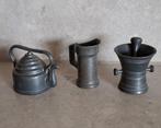 Vintage Tinnen Miniaturen Set - 3 stuks, Ophalen of Verzenden