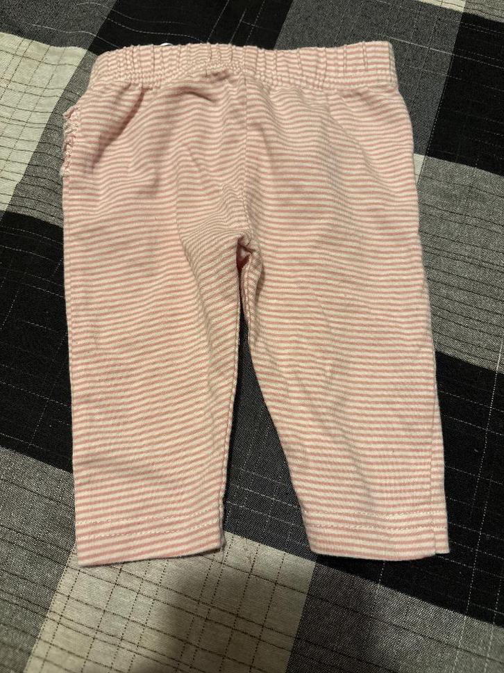 Wit/roze legging van de Zeeman. Maat 50, Kinderen en Baby's, Babykleding | Maat 50, Zo goed als nieuw, Meisje, Broekje, Ophalen of Verzenden