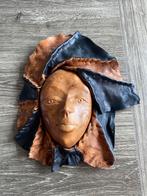 Lederen Wandmasker, Antiek en Kunst, Kunst | Beelden en Houtsnijwerken, Ophalen of Verzenden