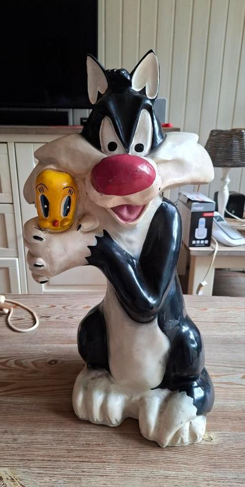 Sylvester and Tweety, Looney Tunes vintage beeld, Verzamelen, Beelden en Beeldjes, Gebruikt, Dier, Ophalen of Verzenden