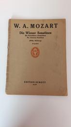 Vintage piano bladmuziek W. A. Mozart die wiener sonatienen, Gebruikt, Verzenden, Klassiek, Artiest of Componist