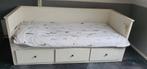 HEMNES BEDBANK IKEA, Ophalen, Gebruikt, Wit, Tweepersoons