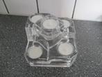 Kristallen waxinelichthouder - 5 lichtjes, Huis en Inrichting, Overige materialen, Ophalen of Verzenden, Zo goed als nieuw, Kandelaar