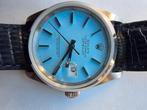 Rolex date just 16200 blue dail, Leer, Polshorloge, Ophalen of Verzenden, Zo goed als nieuw