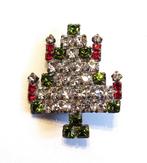 Vintage kristallen kerstboombroche., Met kristal, Overige materialen, Gebruikt, Overige kleuren