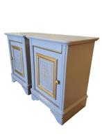 Gerestylde Nachtkastjes Taupe met Goud, N.V.T., Zo goed als nieuw, 45 tot 65 cm, N.V.T.