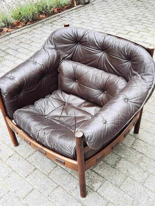 Sven Ellekaer Fauteuil - Jaren '60 Sweden, Huis en Inrichting, Fauteuils, Gebruikt, Hout, 75 tot 100 cm, Ophalen