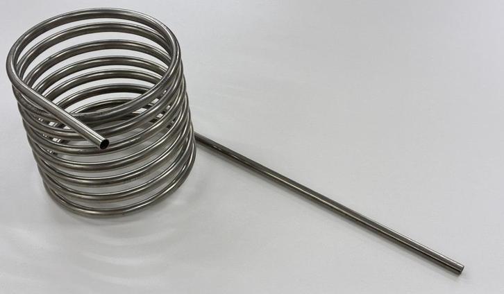 Wortkoeler koeling spiraal dompelaar element RVS heatpipe, Hobby en Vrije tijd, Overige Hobby en Vrije tijd, Nieuw, Ophalen of Verzenden