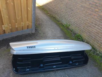 Mooie grote THULE 380 silver grijs glans dakkoffer skibox  beschikbaar voor biedingen