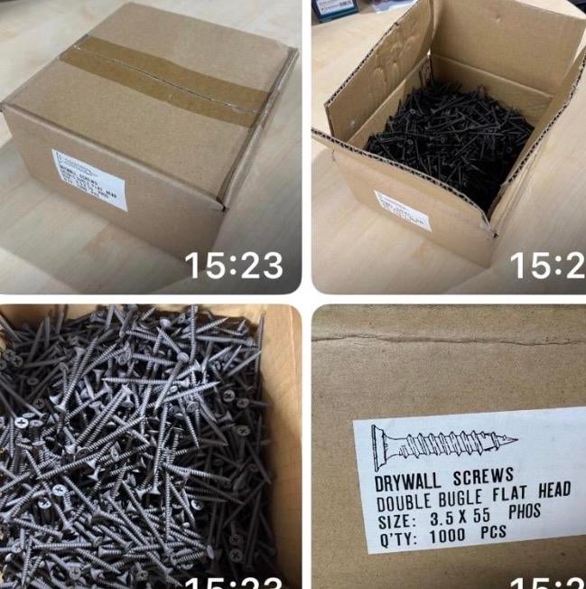 Gipsschroeven 3.5 x 55 mm - 1000 stuks, Ophalen, Onbekend, Nieuw, Onbekend