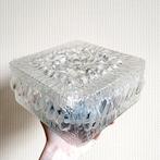 Prachtige vintage/retro vierkante glazen plafondlamp!, Ophalen of Verzenden, Zo goed als nieuw