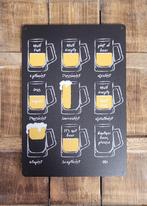 Bier optimist pessimist reclamebord van metaal wandbord deco, Info@deconoord.nl, Deco Noord, Nieuw, Ophalen of Verzenden