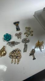 Hele mooie Brochjes Swarovski etc, Sieraden, Tassen en Uiterlijk, Broches, Overige materialen, 4 tot 7 cm, Met strass, Ophalen of Verzenden