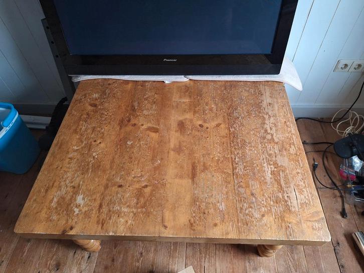 Grenen salontafel 100x100 cm, Huis en Inrichting, Tafels | Salontafels, Gebruikt, Minder dan 50 cm, 50 tot 100 cm, 100 tot 150 cm