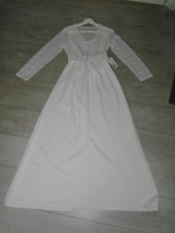 Fabrique en France Lange Feest Wit Jurk One Size S-M-L Nieuw beschikbaar voor biedingen