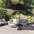 Nieuwe ronde parasol taupe & zwart Ø300 (gratis verzending), Kantelbaar, Nieuw, Ophalen of Verzenden, Stokparasol