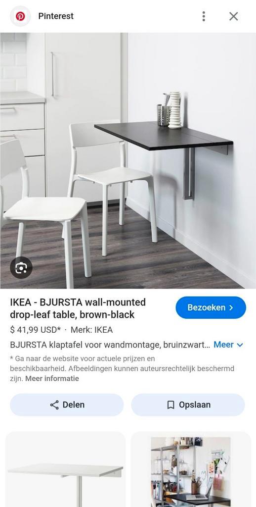 Ikea BJURSTA klap bureau, Huis en Inrichting, Bureaus, Zo goed als nieuw, Ophalen