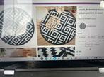 Buitenkleed arakil 160 rond zwart/wit, Ophalen of Verzenden, Zo goed als nieuw