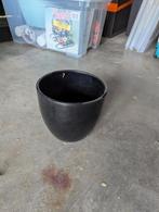 Bloempot zwart glanzend, Ophalen, Steen, Gebruikt, Minder dan 30 cm
