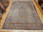 Vintage handgeknoopt perzisch tapijt kirman 325x228, Crème, Gebruikt, Perzisch, 200 cm of meer