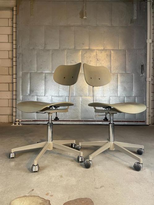 2X Wilde+Spieth S197 Bureaustel By Egon Eiermann (Grote Aant, Huis en Inrichting, Bureaustoelen, Gebruikt, Bureaustoel, Grijs