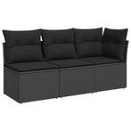 NIEUWE Hoekbank polyrattan zwart met kussens, Tuin en Terras, Venlo, Haba Trading, Nieuw, Ophalen of Verzenden