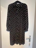 MANGO travelstof stippen jurk / lang tuniek maat L, Kleding | Dames, Mango, Zwart, Maat 42/44 (L), Ophalen of Verzenden