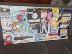 Canvasschilderij van Jean Michael Basquiat, Huis en Inrichting, Woonaccessoires | Schilderijen, Tekeningen en Foto's, Ophalen of Verzenden