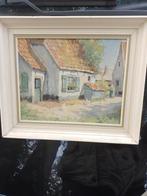 B. Medema (1891-1982)- Zonnig Boerentafereel, Antiek en Kunst, Kunst | Schilderijen | Klassiek, Ophalen of Verzenden