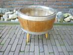 Houten kaasvat op poten voor o.a. bloemen, Ophalen, Minder dan 60 cm, Rond, Tuin