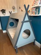Kinderbed Tipi 90x200cm incl. lattenbodem betongrijs, Ophalen, 85 tot 100 cm, Zo goed als nieuw, Lattenbodem
