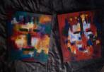 2 abstracte schilderijen, Ophalen of Verzenden