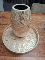 Mooie Schelpen Vaas & Schaal Set, Huis en Inrichting, Ophalen, Overige materialen, Overige kleuren, Zo goed als nieuw