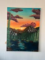 Kleurrijk Landschap - Handgeschilderd, Ophalen of Verzenden