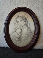 Vintage Zijden Schilderij, Antiek en Kunst, Ophalen of Verzenden