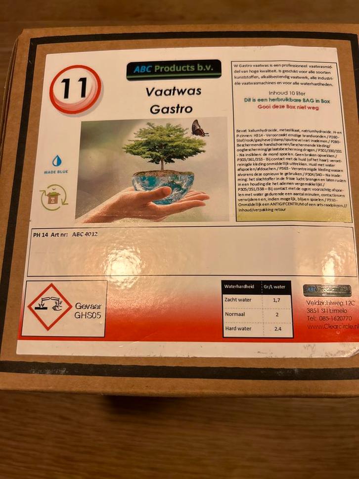 5L Spoelmiddel Glazenmachine - Vaatwas Gastro, Huis en Inrichting, Schoonmaakartikelen, Ophalen of Verzenden