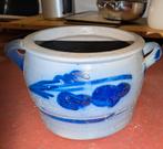 Aardewerk Pot met Blauwe Decoratie, Antiek en Kunst, Ophalen of Verzenden