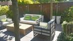 Loungeset bijzonder, design met waterbestendige stof, Tuin en Terras, Tuinsets en Loungesets, Ophalen, Overige materialen, Zo goed als nieuw