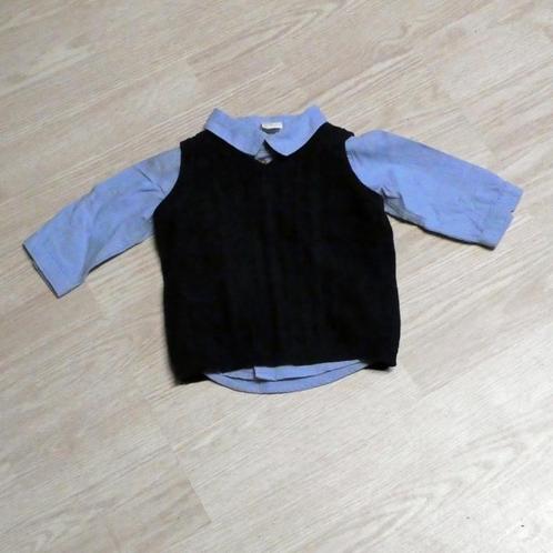 2 blouses en 1 slipover, maat: 68, Kinderen en Baby's, Babykleding | Maat 68, Gebruikt, Jongetje, Overhemdje of Bloesje, Ophalen of Verzenden