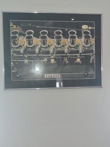 Ferrari Motor Kunst Print - Gesigneerd Danielle Dessart '86 beschikbaar voor biedingen